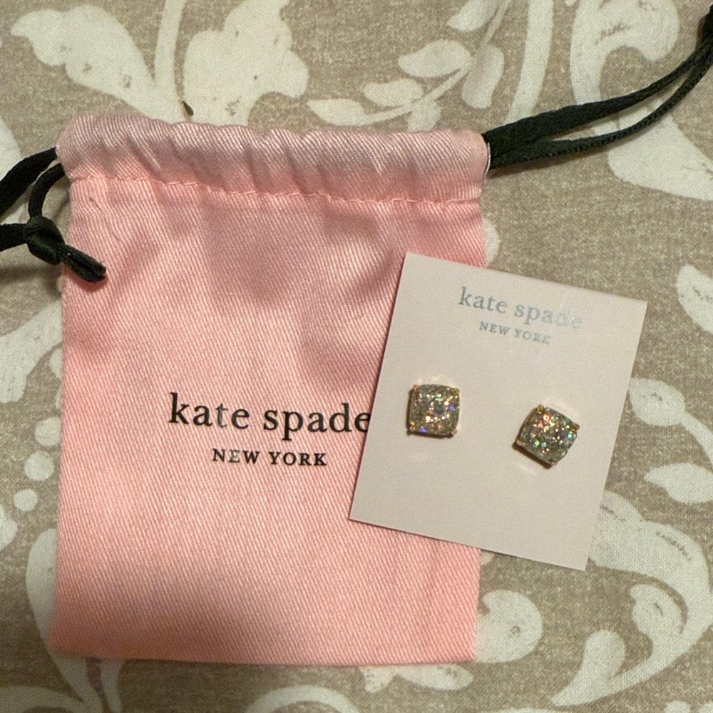 Kate Spade Multicolor Glitter Square Earrings